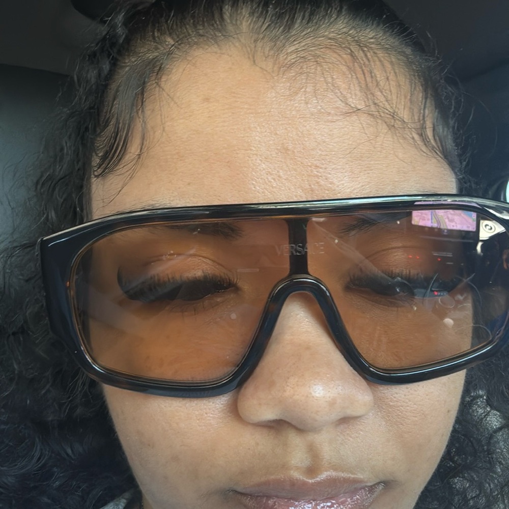 Versace Oversized Brown Sunglasses